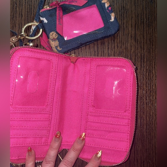 Pink and Blue Crossbody Bags with Dog Design - Picture 2 of 3